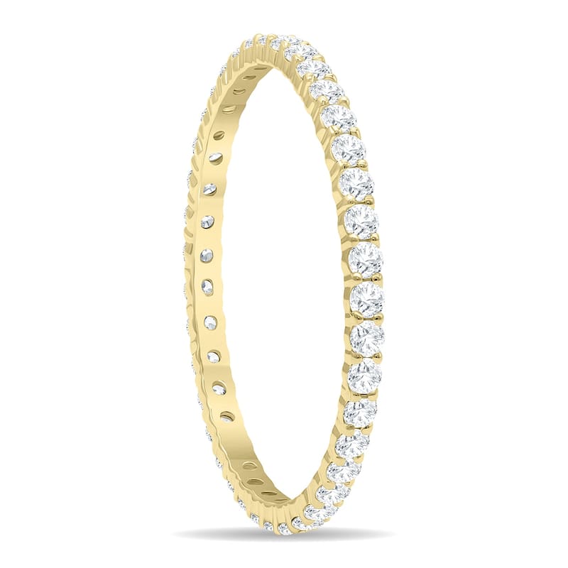 Women's 1/2 Carat TW Thin Diamond Eternity Band in 10K Yellow Gold