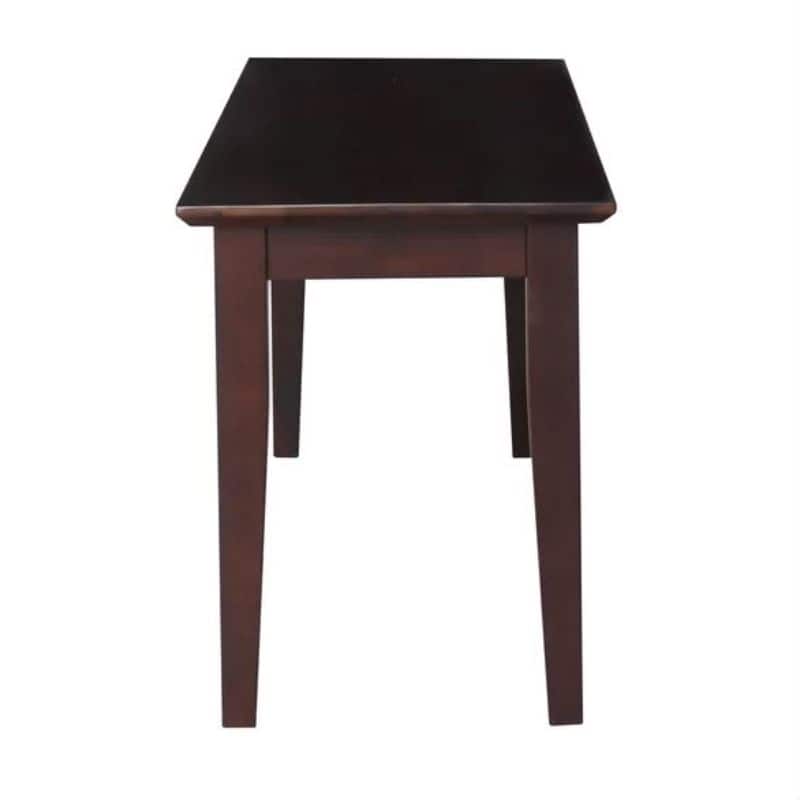 Solid Wood Entryway Accent Bench in Java Brown Finish - 18'' H x 39'' W x 14'' D