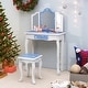 preview thumbnail 20 of 53, Costway Kids Vanity Table & Stool Set with Cute Polka Dot Print - See Details