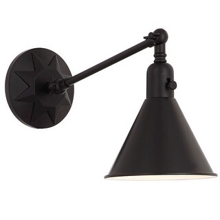 Morgan 1-light Matte Black Wall Mount - 7'' W x 11'' H x 17'' D