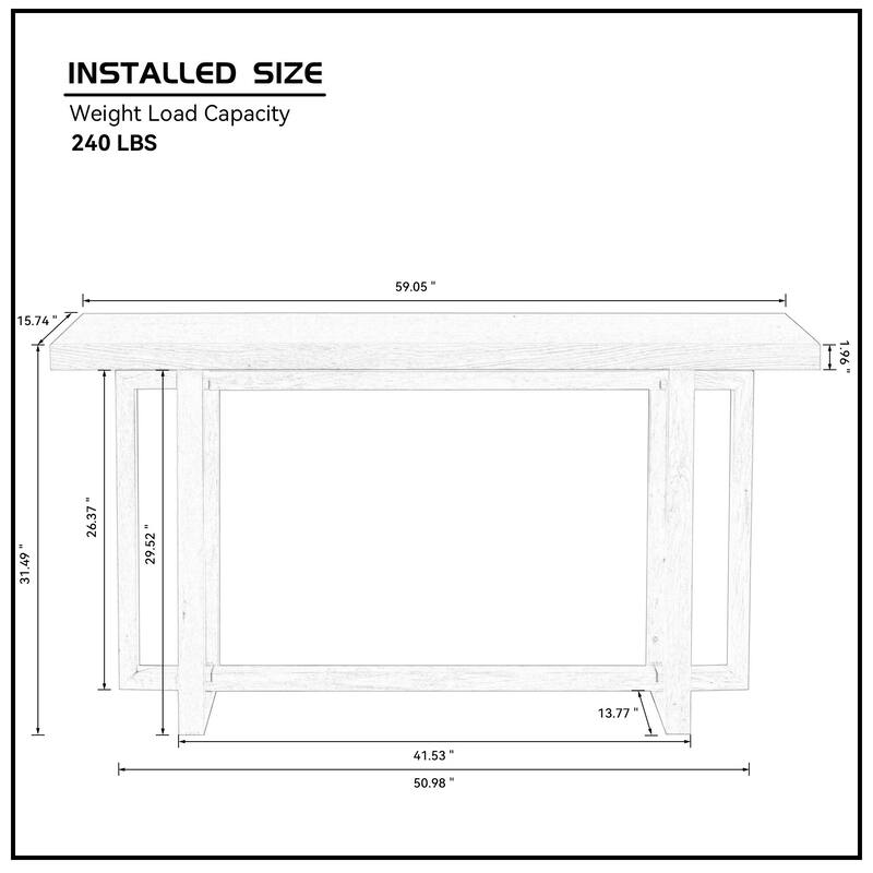 GDF Studio - Castellina Modern Wood Narrow Entryway Console Table