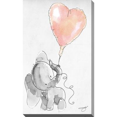 "Baby Elephant Heart" by Jodi Print on Canvas