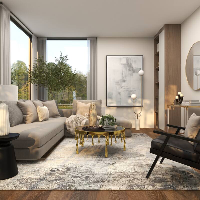 Aluminum Metal Accent, Console, and Coffee Table Collection with Drip Melting Design and Smoke Shaded Glass Top Multiple Colors