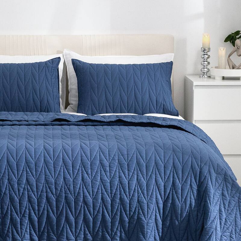 Cotton Reversible 3 Piece Quilt Set