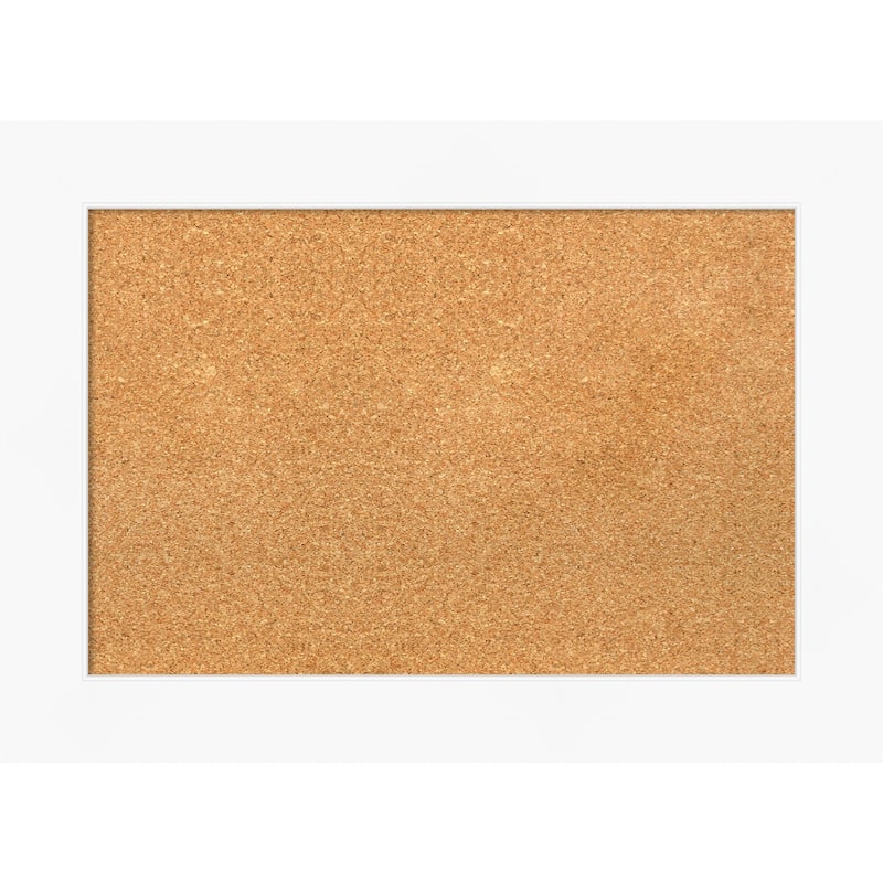 Cabinet White Framed Cork Bulletin Memo Board
