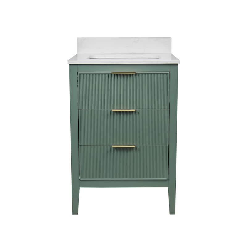 Evelyn 24-inch Vanity with Engineered Marble Top