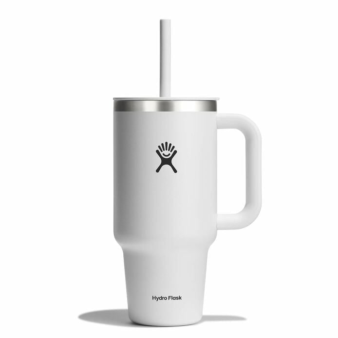 Hydro Flask Insulated Tumbler with Lid and Straw, 32 oz - White