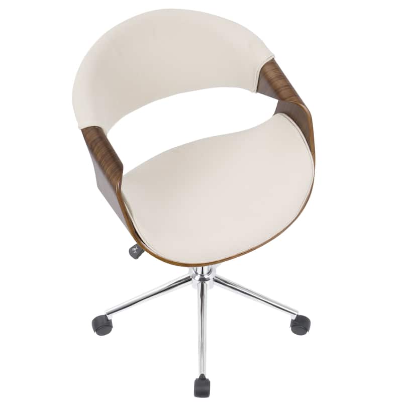Carson Carrington Kanasen Mid-century Modern Walnut Wood Office Chair - N/A