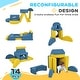 preview thumbnail 4 of 7, Qaba Kids Foam Climbing Blocks, 14 Pcs Climbing Toys for Toddlers, Indoor Climb and Crawl Soft Play Set, Yellow