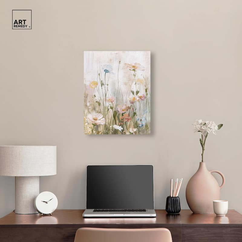 Floral Luster Canvas by Art Remedy, Gallery Wrapped