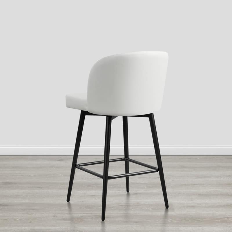 Charlotte Counter Height Swivel Barstool with Metal Legs Set