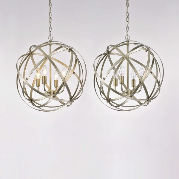Benita Light Gold with Bronze Tone Metal Large Orb 4-light