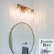preview thumbnail 9 of 7, Hunter + Jasmine Roth Rossmoor 3-Light Bathroom Vanity Light w/ Clear Glass - Modern - Designer!