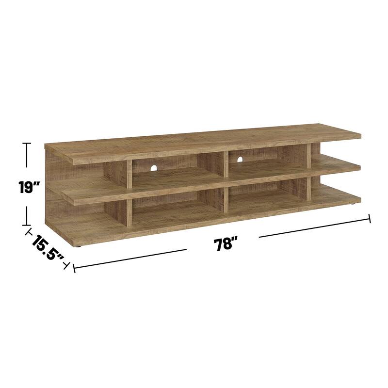 2-Tier Shelf Wooden TV Stand