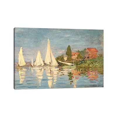 iCanvas "Regatta at Argenteuil, c.1872" by Claude Monet Canvas Print