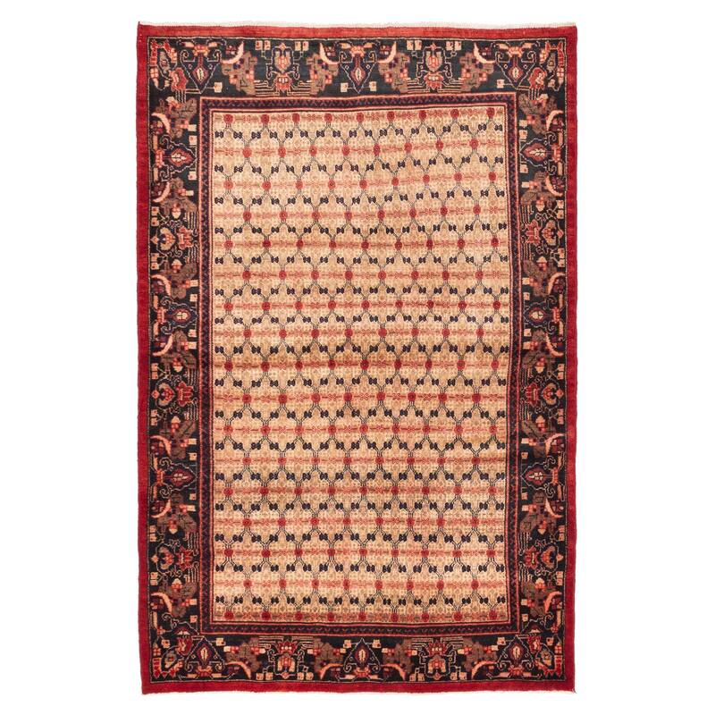 ECARPETGALLERY Hand-knotted Andelz Light Brown Wool Rug - 4'7 x 7'1
