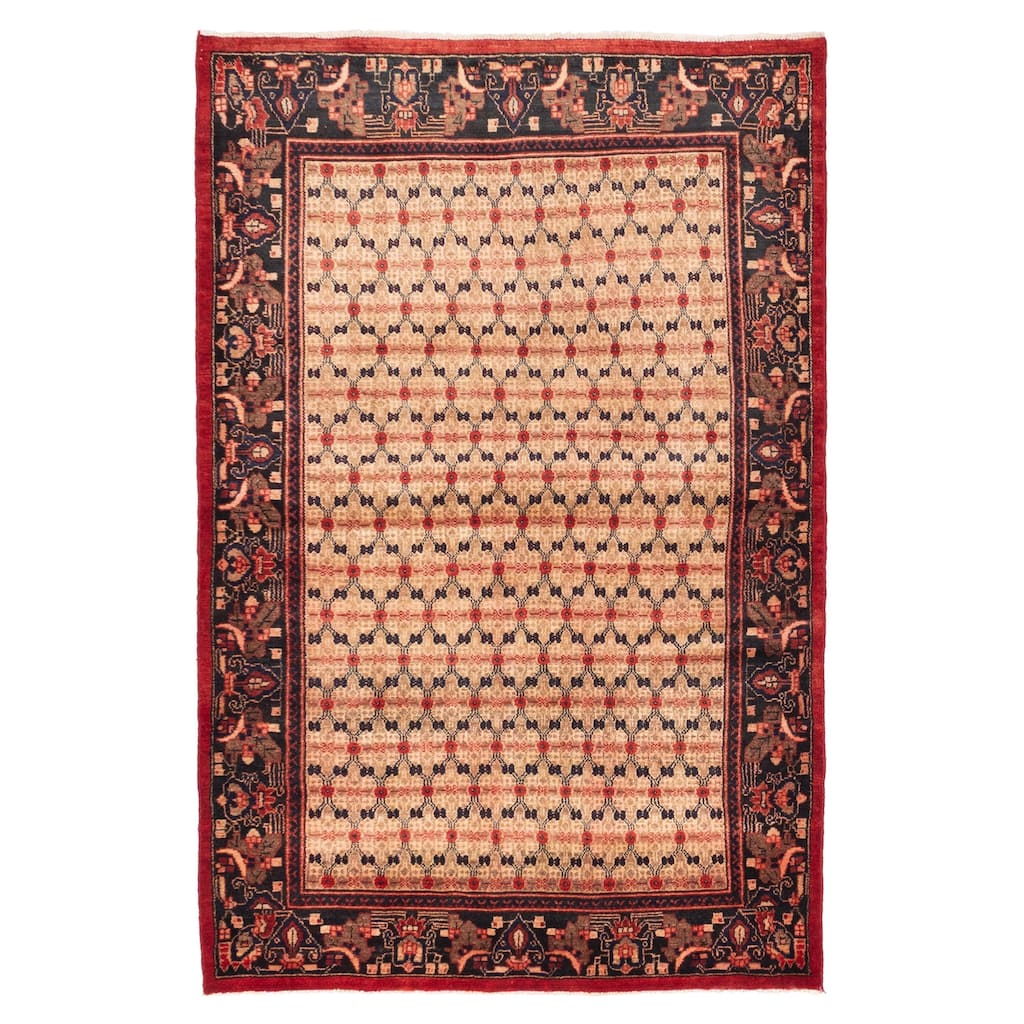 ECARPETGALLERY Hand-knotted Andelz Light Brown Wool Rug - 4'7 x 7'1