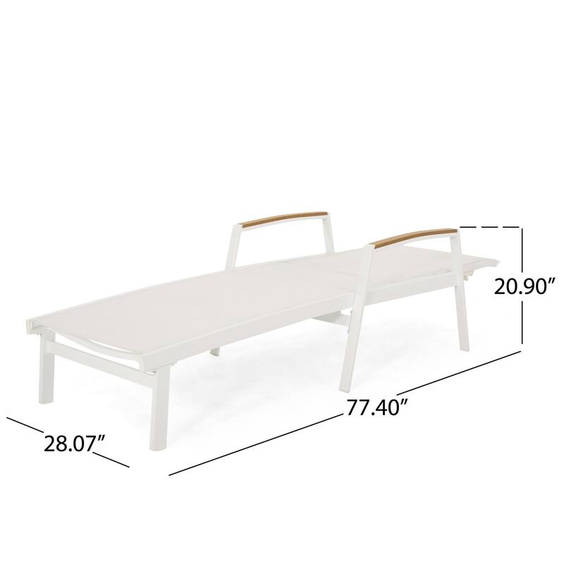 Rustic Outdoor Wicker Chaise Lounge