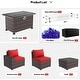 preview thumbnail 26 of 125, Kullavik 13 Pieces Outdoor Patio Furniture Set with Fire Pit Table w/ Wide Armrests