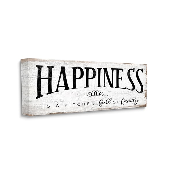 Happiness = Kitchen Full of Family Rustic Wall Sign