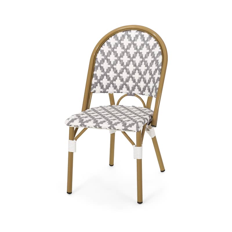 Louna Outdoor French Cafe Chairs (Set of 2) by Christopher Knight Home
