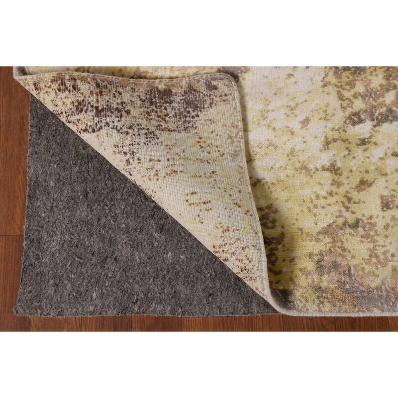 Multi-Color Abstract Oriental Area Rug Hand-Knotted Wool Carpet - 6'0" x 9'0"