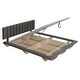preview thumbnail 29 of 58, Velvet Platform Bed with LED Lighting and Storage, Queen Size
