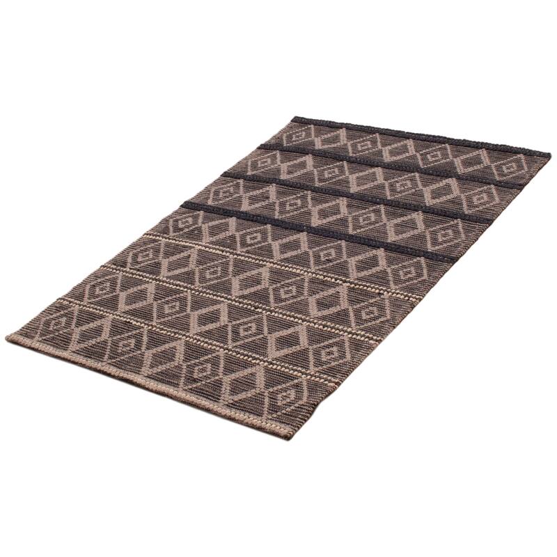 ECARPETGALLERY Braid weave Sienna Grey Wool Rug - 4'0 x 6'0