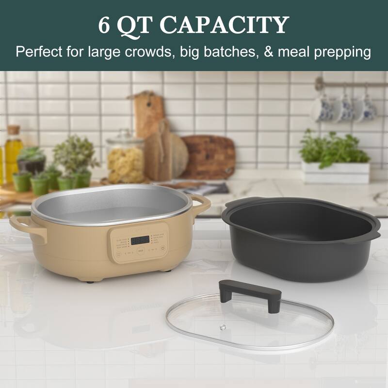 Magnifique Multipurpose Programmable Slow Cooker for Oats, Rice, Braise, Sear