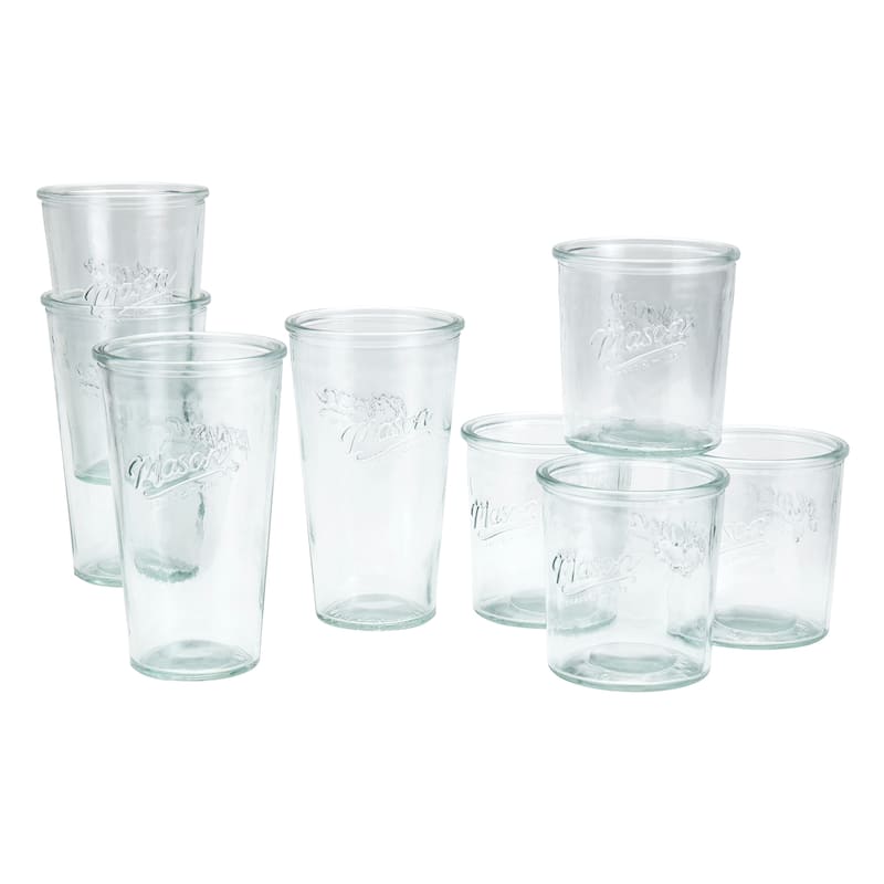 Mason Craft & More 8-piece Glass Tumbler Set (20oz & 15oz)