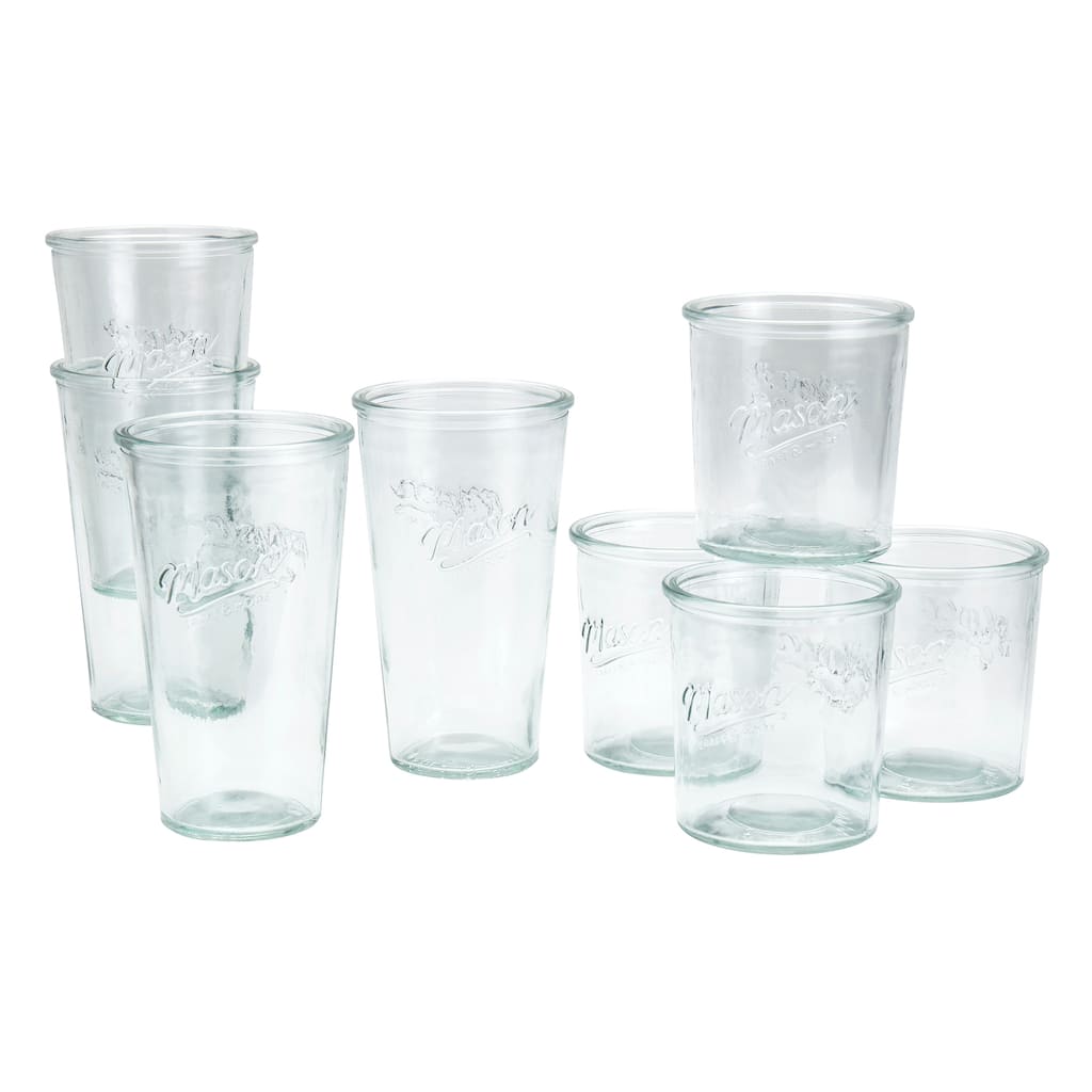 Mason Craft & More 8-piece Glass Tumbler Set (20oz & 15oz)