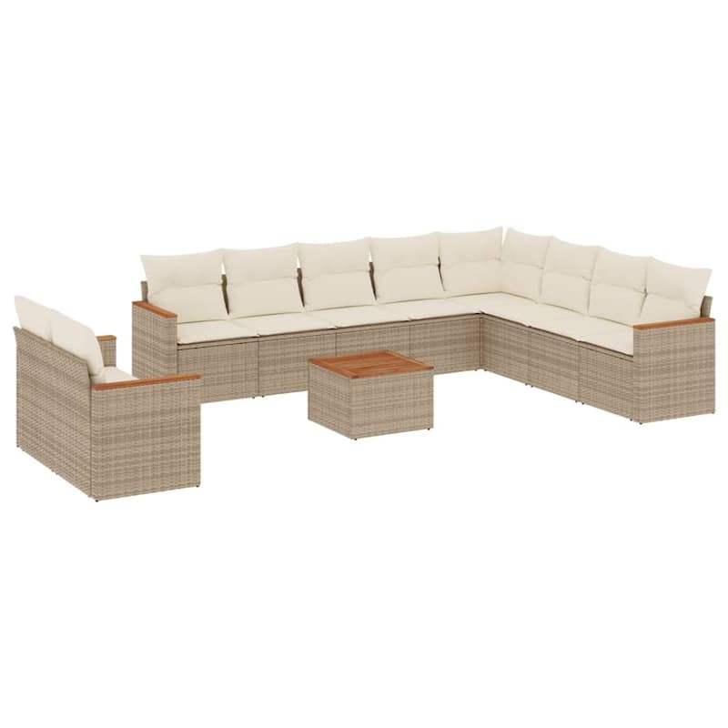vidaXL Garden Sofa Set Black