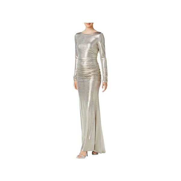 vince camuto ruched evening dress