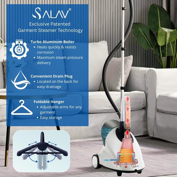 SALAV GS18 Full-Size Garment Steamer, Refurbished - On Sale - Bed