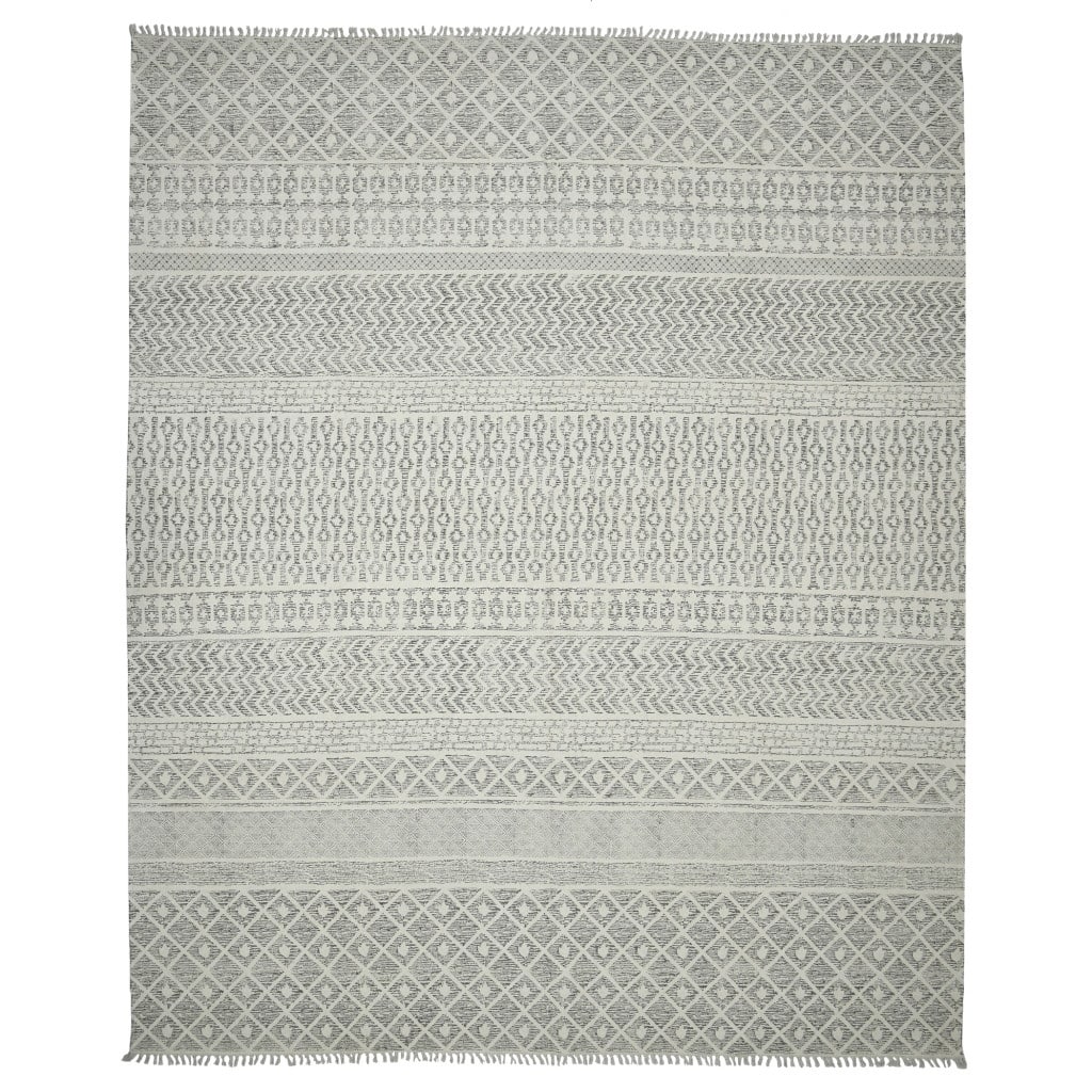 Distressed Geometric with Fringe Area Rug - 2' x 3'