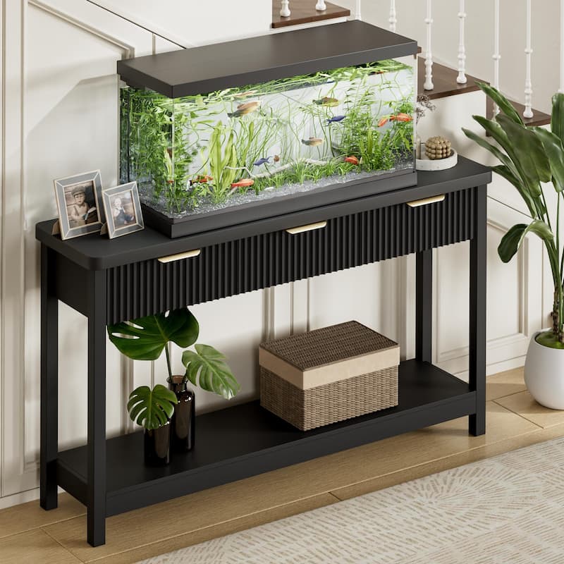 51"Wood Console Sofa Table with 3 Drawers for Living Room