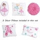 preview thumbnail 6 of 4, Cozy Line Ballerina Pink Girls Reversible Cotton Quilt Bedding Set with Decorative Pillows