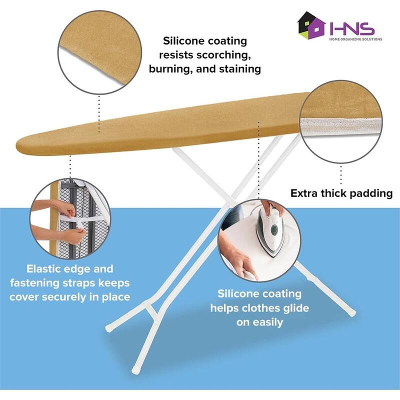 HOLDN’ STORAGE Ironing Board Cover and Pad - Iron Board Cover with Padding