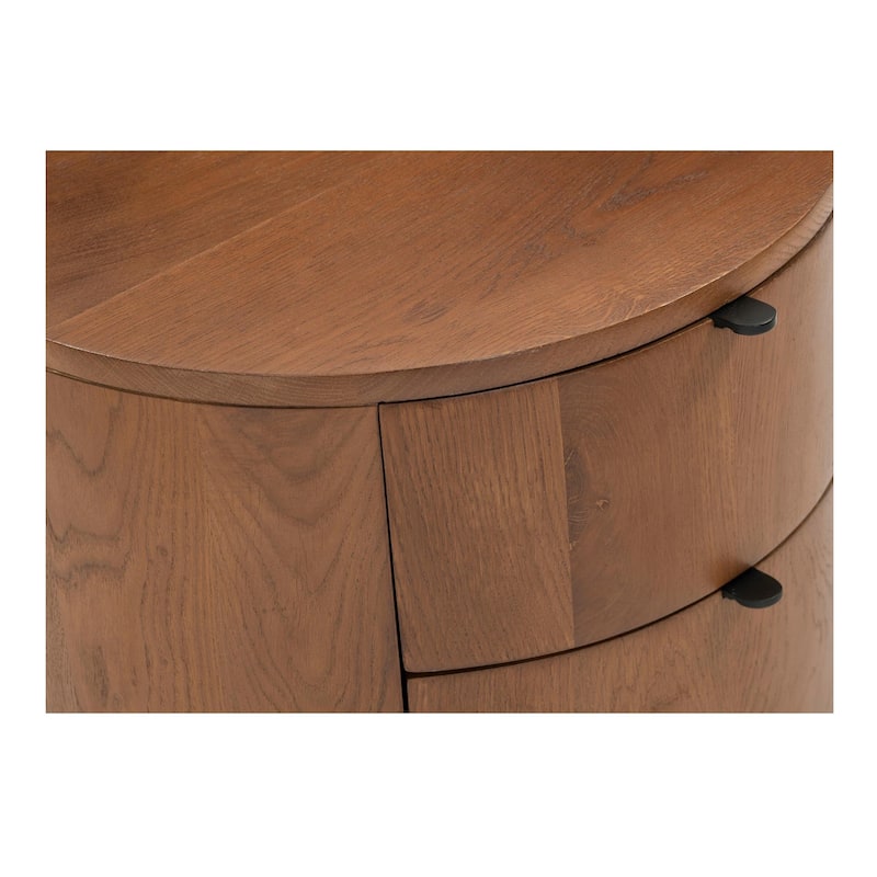 NADAA STUDIOS Yasmin, Wooden Nightstand With Two Drawer