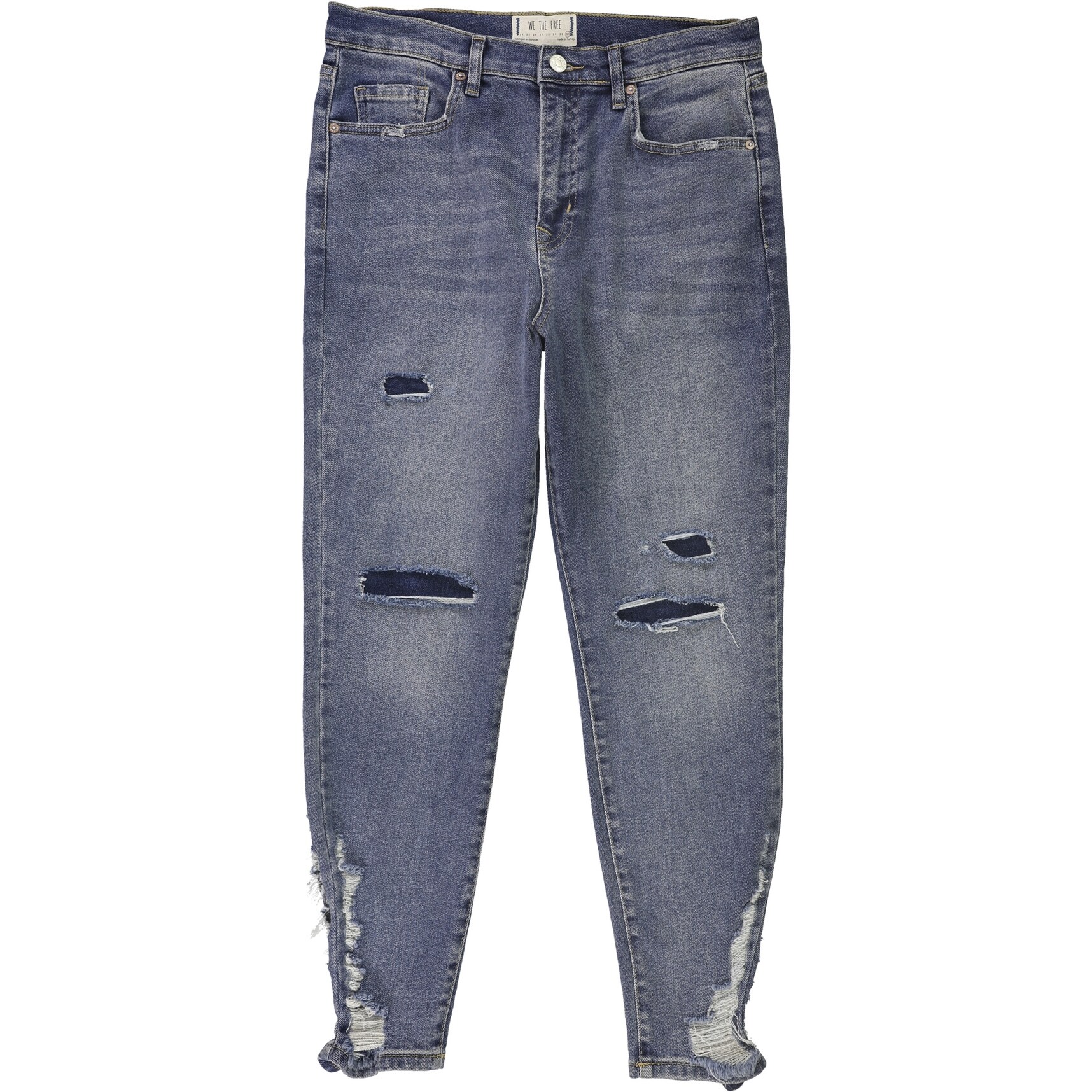 distressed stretch jeans
