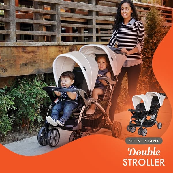 Baby Trend Sit N Stand Travel Double Baby Stroller and Car Seat Combo,  Stormy - 32.5 - Bed Bath & Beyond - 37246617