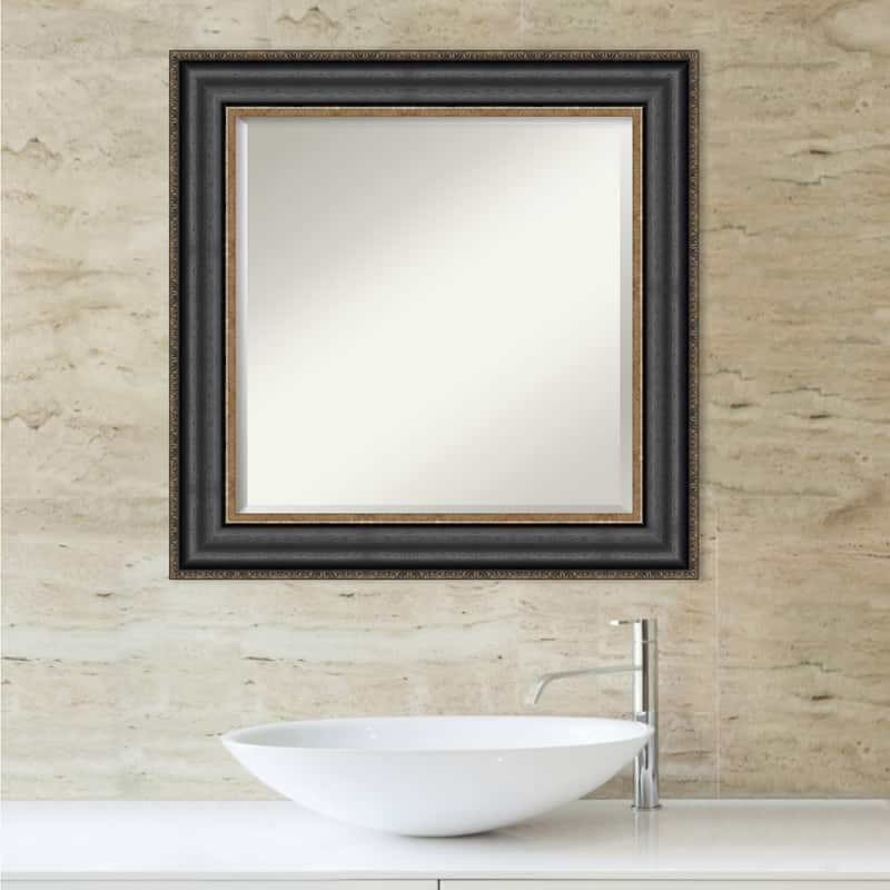 Beveled Bathroom Wall Mirror - Thomas Black Bronze Frame - Thomas Black Bronze
