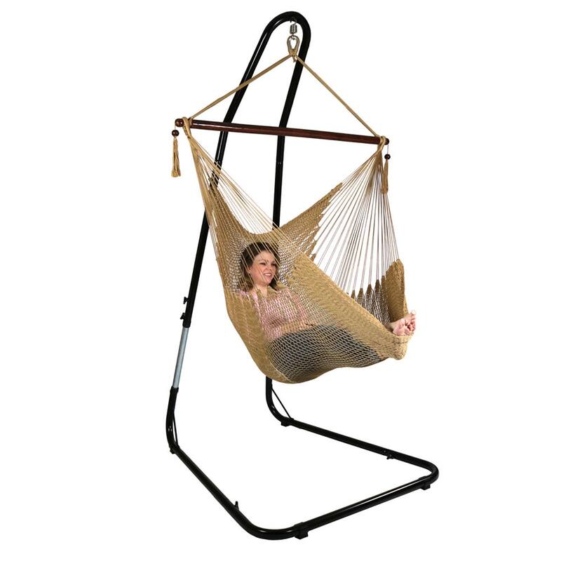 Sunnydaze Caribbean Extra Large Hammock Chair & Adjustable Stand