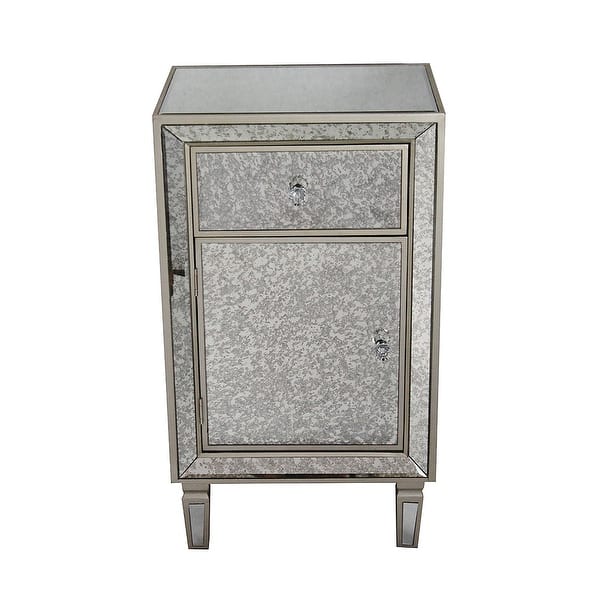 Shop 1 Drawer 1 Door Antiqued Mirror Tall Accent Cabinet Mdf