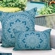 preview thumbnail 11 of 34, Decorative Indoor/Outdoor Reversible Throw Pillows with Insert (Set of 2) Teal