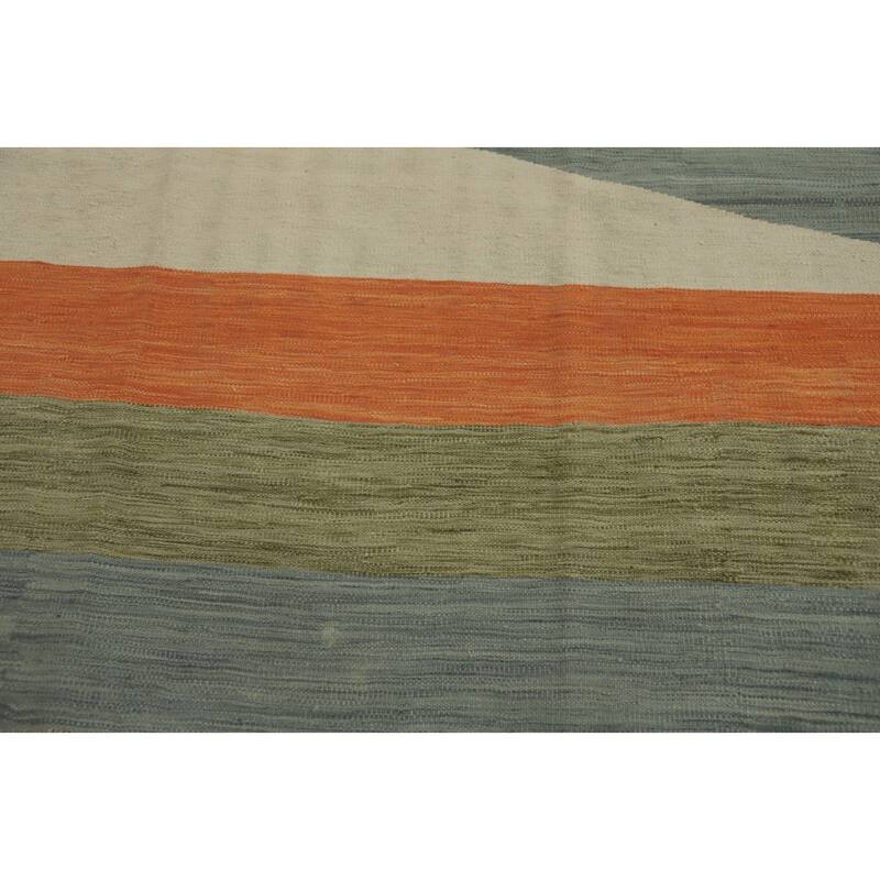 Hand Woven Southwestern Wool Multi-Colored Geometric Area Rug - 12' 0'' X 9' 1''