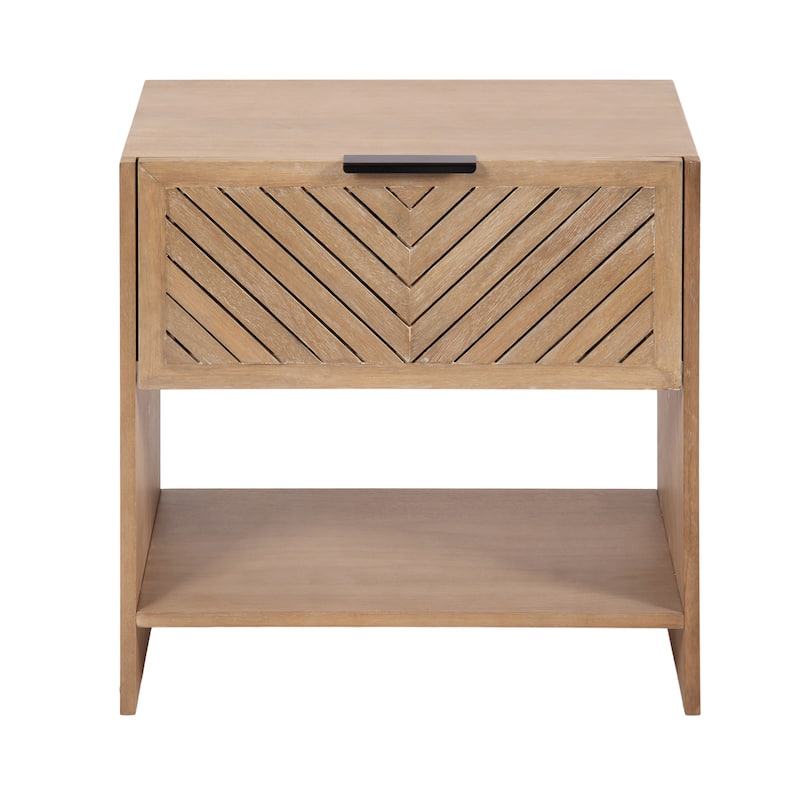 Kate and Laurel Mezzeta Wood Side Table
