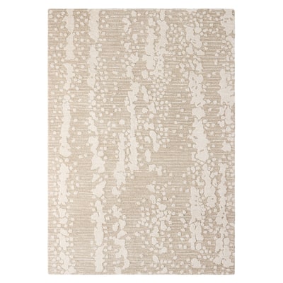 NICOLE MILLER NEW YORK Mod Weave Abstract Knotted Texture Handcrafted Wool Area Rug