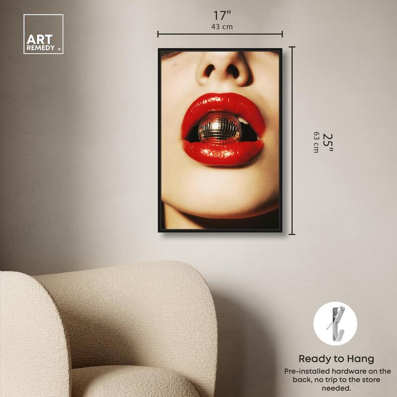 Disco Lips Canvas by Art Remedy
