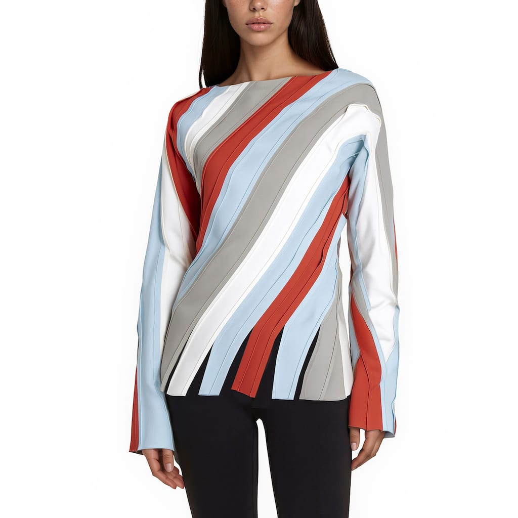 Bottega Veneta Fluid Stretch Stripe Top